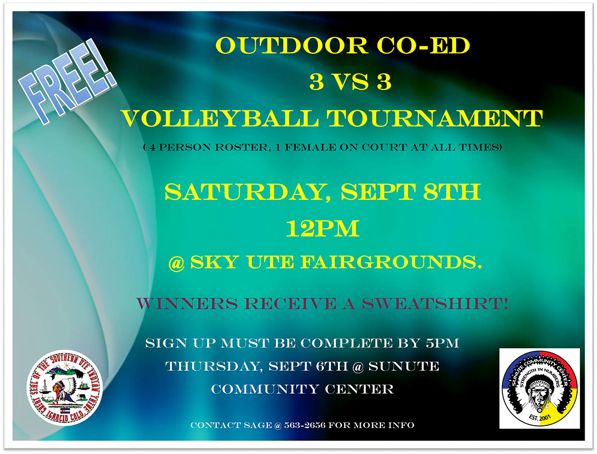 outdoor volleyball tournament flyer