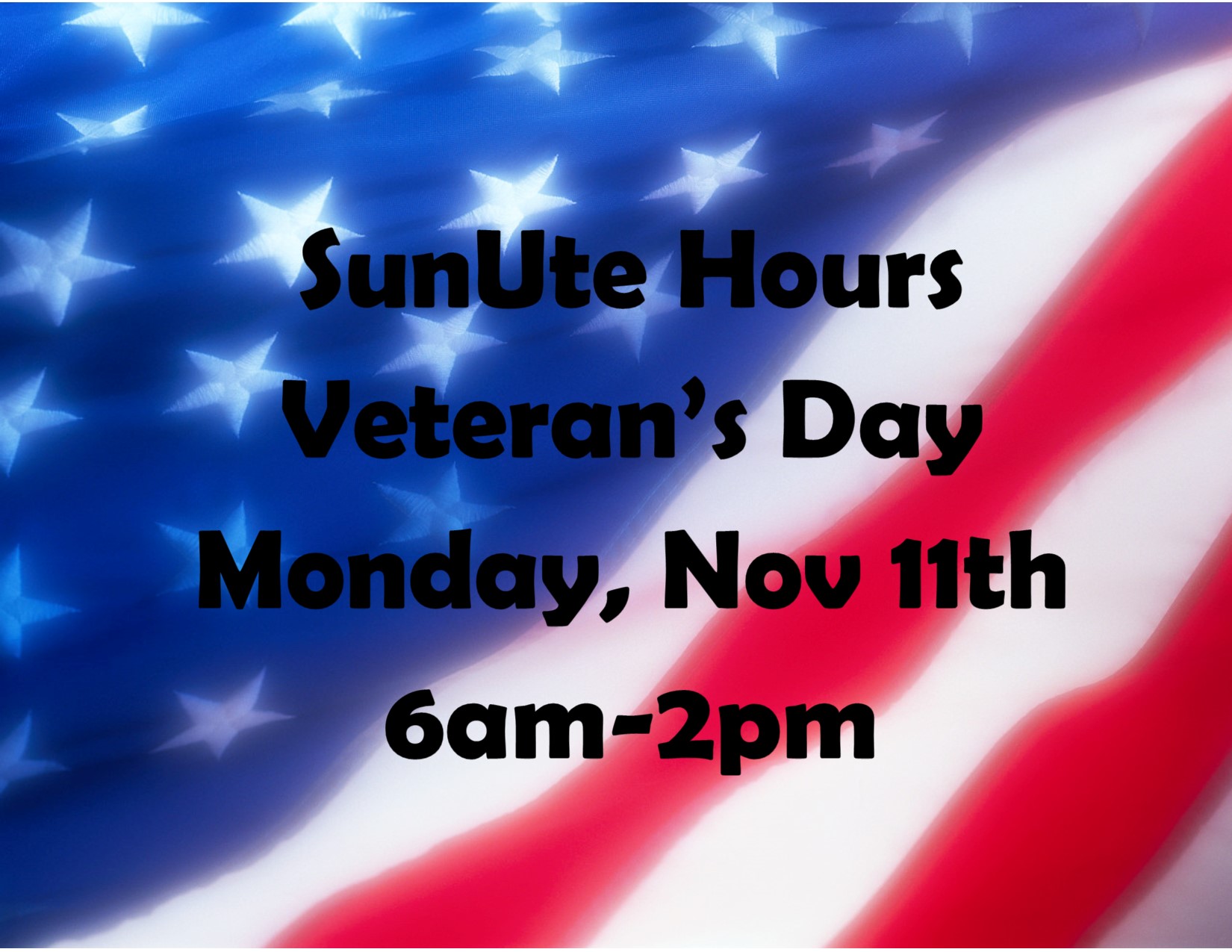 vet day hours SunUte Community Center